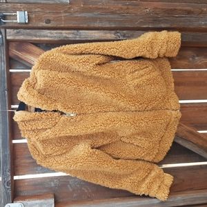 Active USA Teddy Bear Brown Sherpa Jacket in Size Large (Juniors)